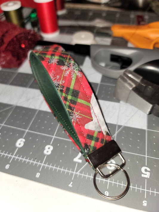 Red Plaid Holiday with Dark Olive Vinyl Interior