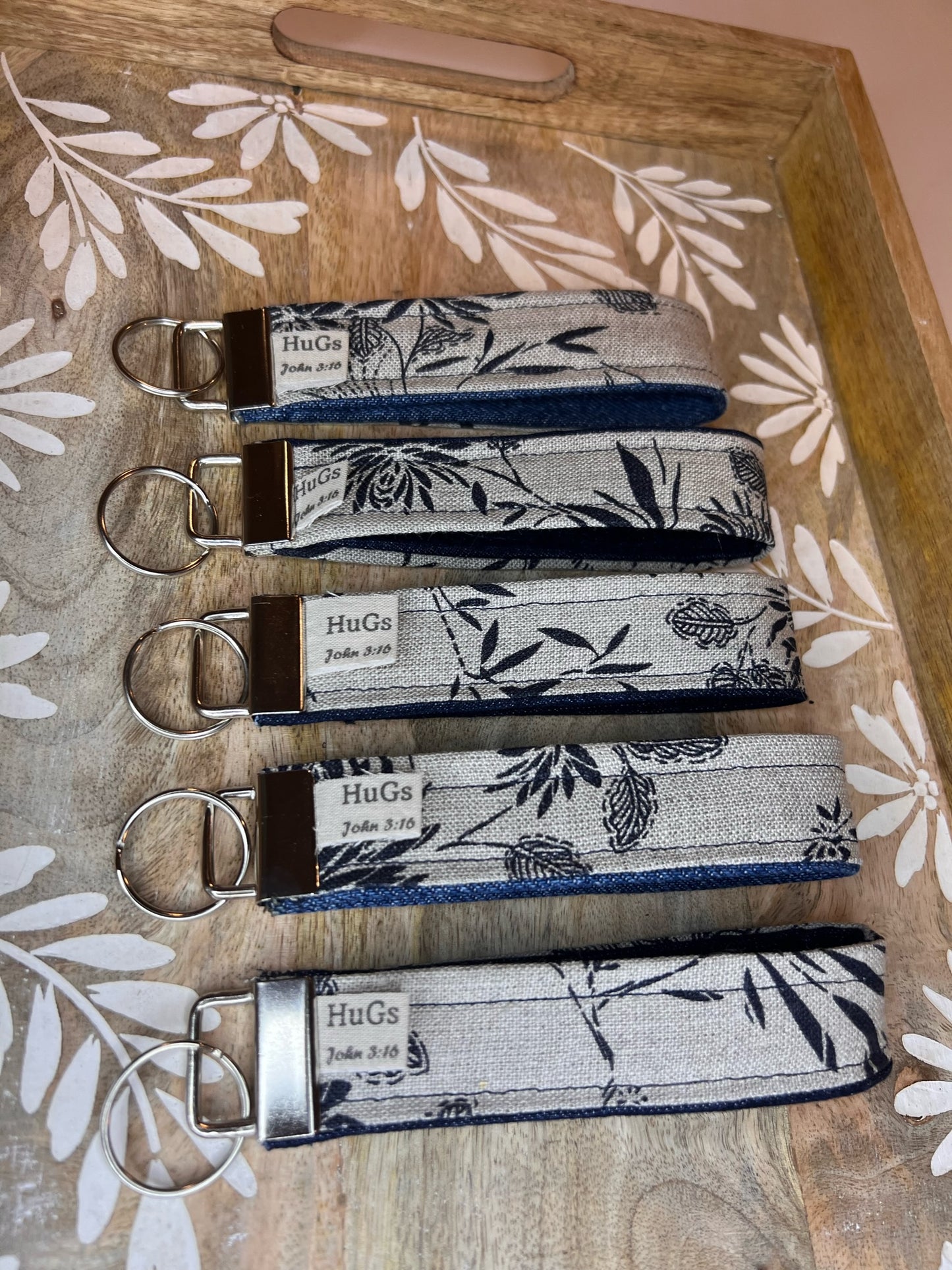 Woven Floral Key Chain