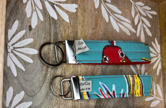 Tropical Print Key Chain