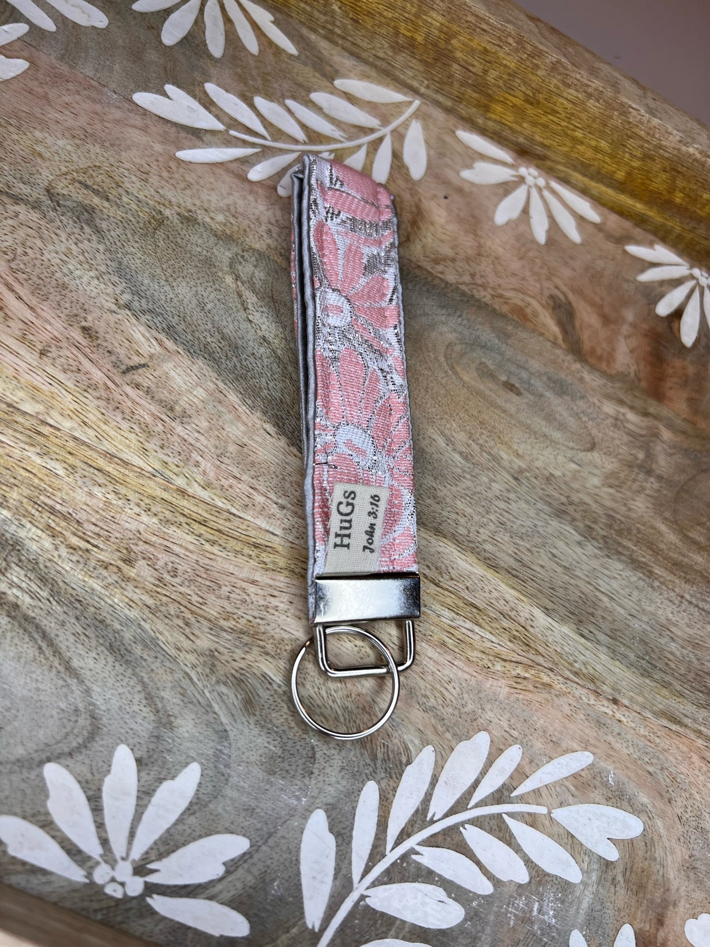 Pink Rose Key Chain